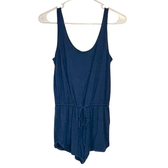 Navy Blue Tank Top Shorts Romper S - Picture 2 of 6